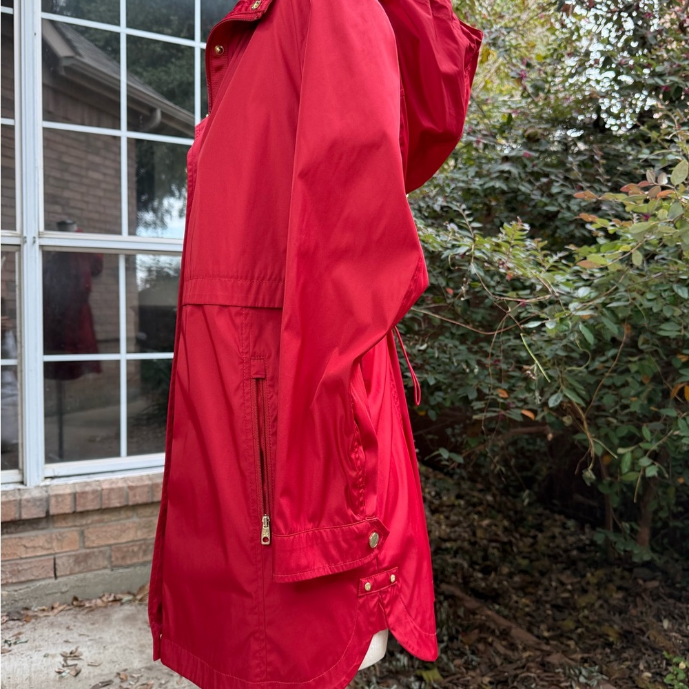 Cole Haan Women's Vibrant Red Windbreaker - Picture 2 of 5